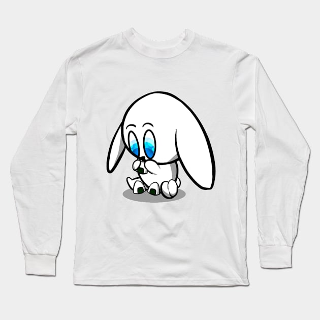 Cute Bunny Eating Unigiri Long Sleeve T-Shirt by Official Boaba Store